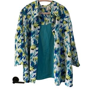 JMS Women’s 3X Blouse | Bright Floral Cruise Top | Summer Office Vacation Style